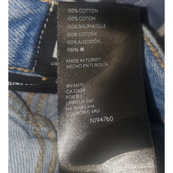 UO BDG (26x27) Vintage Wide High Rise Jeans Skater Distressed Stiff Button Fly - Picture 6 of 10